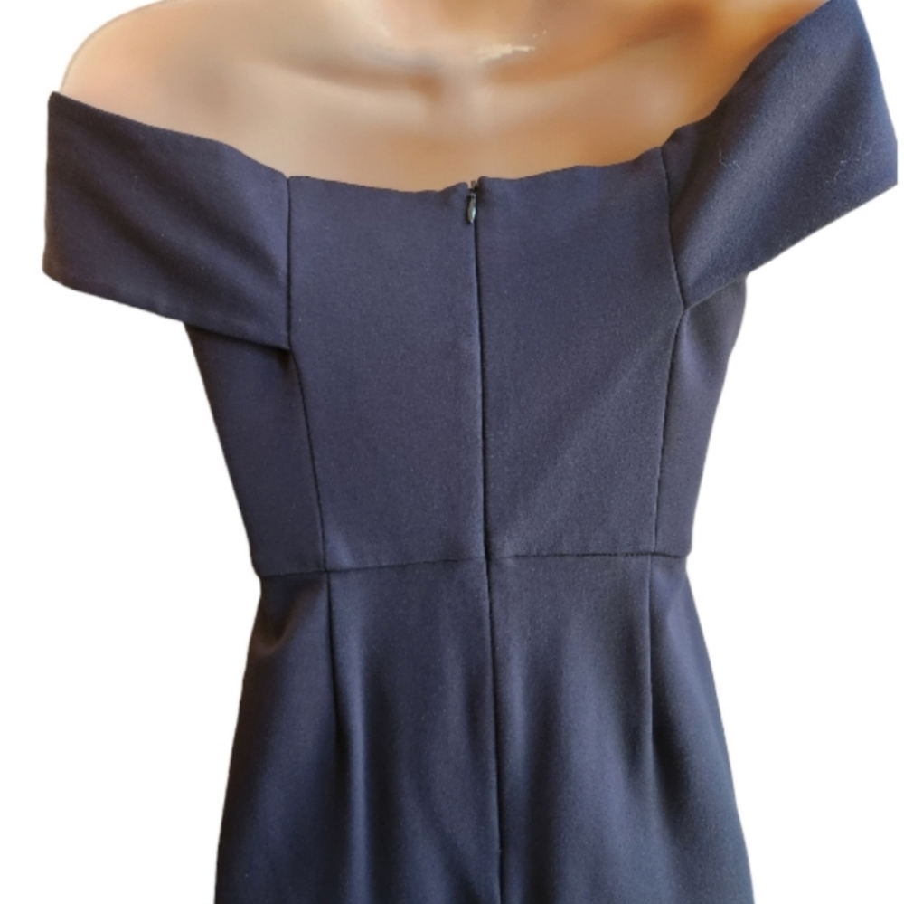 NICHOLAS Ponte Knit Off-the-shoulder Mini Dress - Size 4 - Picture 6 of 11